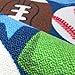 Blue Kids Rug Fun Sport Rugs Nylon Carpet Boys Girls Childrens Rug Balls Print with Soccer Ball, Basketball, Football, Tennis Ball Bedroom Playroom (100x130cm(39''x51''))