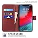 TUCCH Wallet Case for iPhone Xs Max, PU Leather Folio with RFID Blocking Card Slot, Stand Auto Wake/Sleep Wireless Charging Flip Cover Shockproof TPU Shell Compatible with iPhone Xs Max 6.5