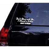 Tshirt Rocket Dont Mess with Me, I Raised a Soldier Army Mom Vinyl Car Decal, Laptop Decal, Car Window Wall Sticker (8in, White)