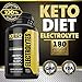 Keto Diet Electrolyte Supplement Tablets: Improve Energy, Mood & Recovery Time During Ketogenic Weight Loss Diets - Supplements Contain Potassium, Electrolytes, Calcium, Sodium & Magnesium - 180 Pills