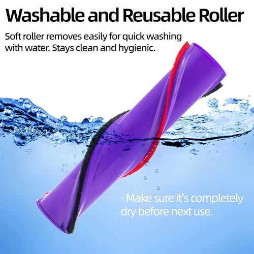 Brush Head for Dyson V7 V8 V10 V11 V15 Vacuum Cleaner Electric Rotary Brush Replacement for Dyson SV10 SV11 SV12 SV14 SV17 SV28 SV47 Motorhead Turbine Tip for Carpets, Parquet and Hard Floors