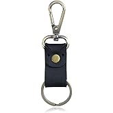 NAPHYLAIFA Genuine Leather Car Keychain Holder, Belt Loop Key Clip for Men, Cute Key Chain Accessories, Gift for dad