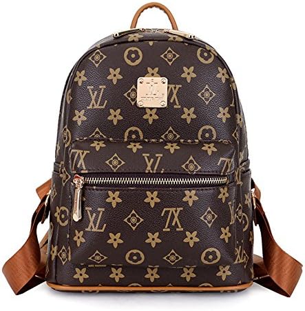 XL 2018 Fashion Women's PU Printed Backpack-E001