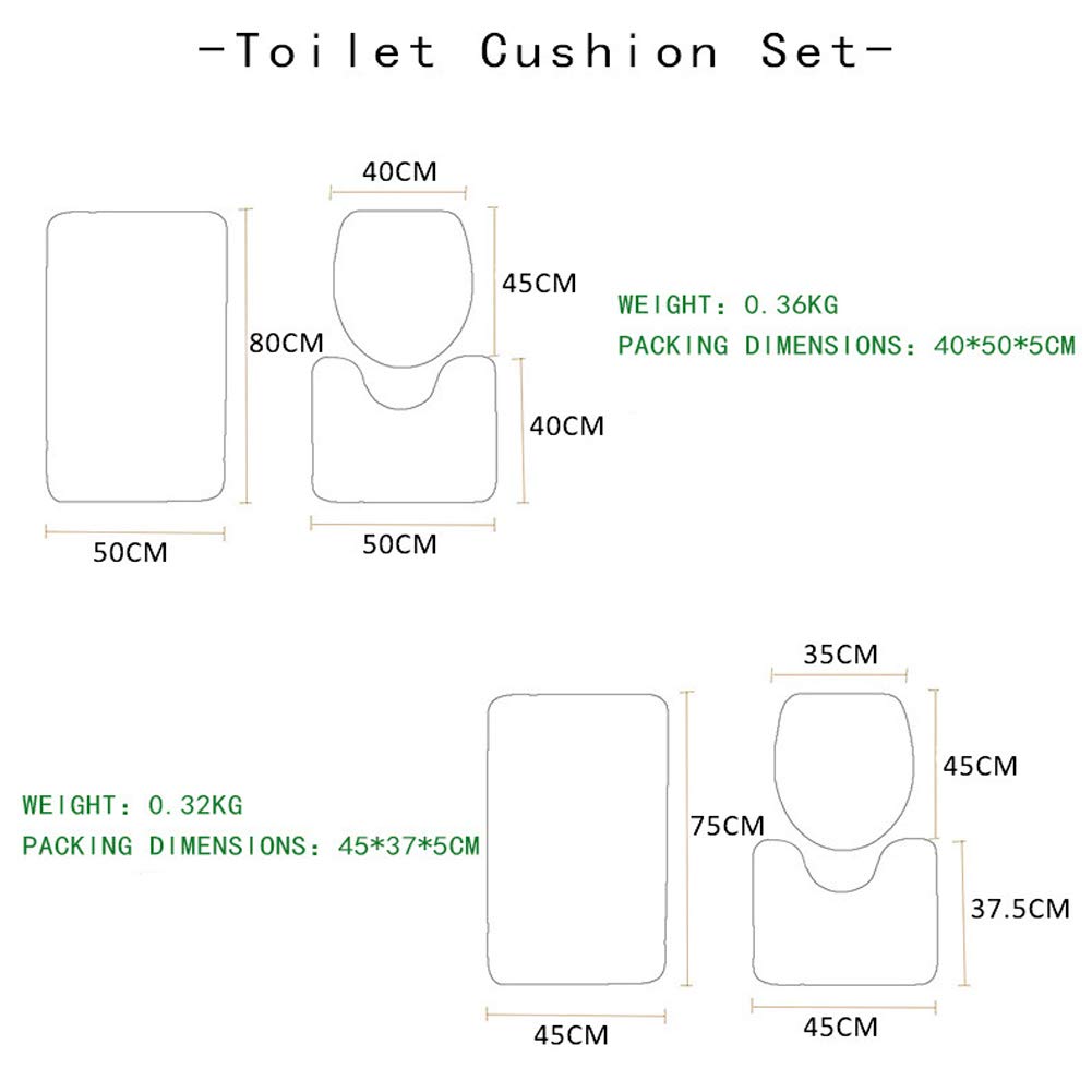 WRPPP Badezimmermatte Bad Wc Wc Dreiteilige Kombination Matte