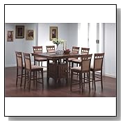 Counter Height Dining Sets 9pcs Counter Height Dining Table with Lazy Susan & 8 Stools Set