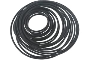 SHINEKOO 120PCS Mix Size 26-120mm Square Cassette Tape Machine Belt Assorted Common Belt for Recorder Walkman Repeater CD-ROM DVD Drive