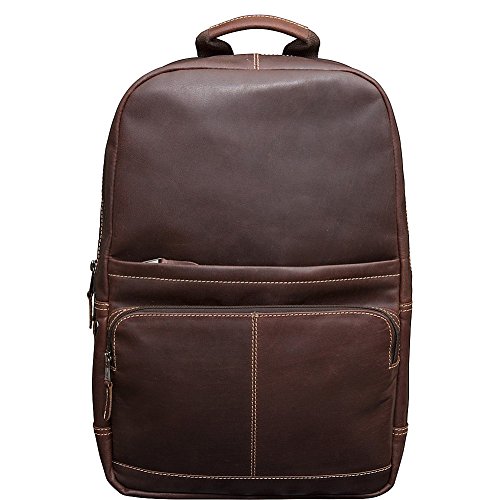 Canyon Outback Leather Goods, Inc. Kannah Canyon 17" Leather Backpack with Laptop Compartment - Full Grain Leather Laptop Backpack - Brandy