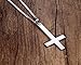 Dreamstone Stainless Steel Upside Down Cross Necklace for Men,Inverted Pendant with Chain,24