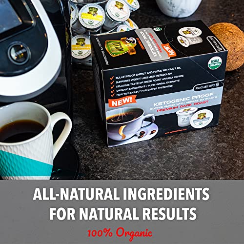 SOLLO KETO Dark Roast Infused Coffee Pods, 0 g CARBS, Coconut MCT Oil