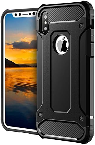 iPhone X Case, iPhone 10 Case, Hoofur Dual Layer Hybrid Sturdy Armor High Impact Resistant Protective Cover Case for Apple iPhone X/10 (2017) (Black)