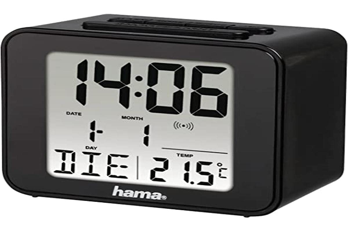 Hama Cube Digital Table Clock Black Rectangular – Table Clocks