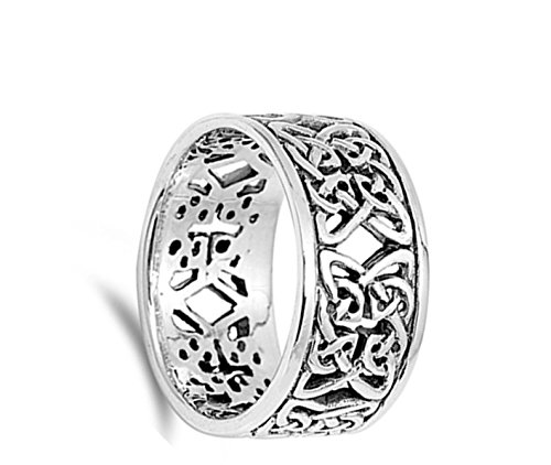 Sterling Silver Celtic Knot Ring – Choose Your Size & Finish - View #8