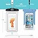 Waterproof Case, 4 Pack Veckle Floating Waterproof Phone Pouch Universal TPU Clear Phone Beach Bag Water Proof Dry Bag for iPhone X XR Xs Max 8 7 6 Plus, Samsung Galaxy, Black White Blue Pink
