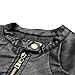 Chinaface Boy's Trendy Stand-Collar PU Leather Spring Moto Jacket Black X-Large, Tag Size 150