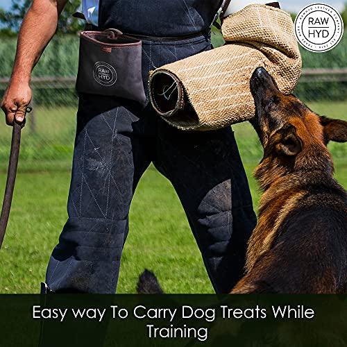 RAW HYD Dog Treat Pouch (Leather & Waxed Canvas) Closure