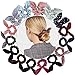 WillingTee 15pcs Women's Hair Scrunchies Velvet Scrunchy Rabbit Ear Elastic Hair Bands Chiffon Rabbit Ear Hair Scrunchies Elastic Hair Ties for Girls and Women