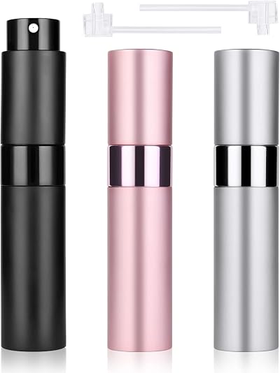 ACWOO 10ml Travel Perfume Atomiser Bottles 3Pcs Refillable Spray