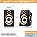 Computer Speakers BeBomBasics SP10 USB Multimedia Audio for TV Laptop or PC,Built-in Four Loudspeaker Diaphragm(USB 2.0+3.5mm)