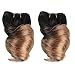 Emmet 8Inch Brazilian Loose Wave Spring Curly Hair Weaves for Bob Wave 2pcs/Lot 50g/pc 100% Human Hair Bob Wave Weft, with Hair Care Ebook (1B/27)