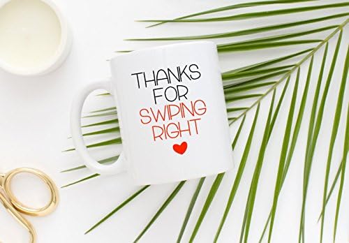 Funny Tinder Mug - Tinder Valentine, Thanks For Swiping Right, Online Dating Mug, Funny Valentines Day Mug