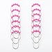 Amazer Shower Curtain Hooks, Decorative Shower Curtain Hooks Stainless Steel Shower Curtain Hooks and Shower Hooks for Bathroom Shower Rods Curtains-Set of 12, Magenta