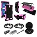 ZTE Grand X3 Case, Mstechcorp, Dual Layer Heavy Duty Shockproof Hybrid Armor Drop Protection Belt Clip Holster Built-in Kickstand Case For ZTE Grand X3 Phone - With Accessories (Pink)