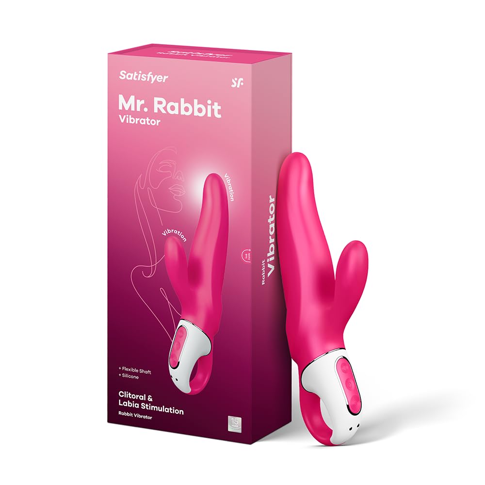 Satisfyer Mr. Rabbit Vibrator | Dual Stimulation G-Spot and Clitoral Vibrator with 12 Vibration Modes | Waterproof (IPX7) Dildo | Quiet Motor | Sex-Toy for Women