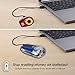 BLITZU Gator 390 USB Rechargeable LED Bike Light Set, Bicycle Headlight Front & Free Rear Back Tail Light. Waterproof, Easy to Install for Kids Men Women Road Cycling Safety Commuter Flashlight Blue
