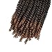 1 pack spring twist crochet braiding hair Ombre Colors Synthetic Hair Extension T30