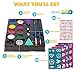 Blue Squid Face Paint for Kids, 193 Pieces, 8 Color, 30 Stencils, Brushes, Gems, Sponges & Applicator, Best Value Quality Party Pack for Kids, Safe Facepainting for Sensitive Skin, Quality Water Based