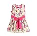 Morecome Girls Flower Dress,Kids Princess Formal Sleeveless Floral Dress (1-2Y, White)