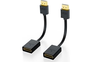 VCE HDMI Extension Cable Male to Female Support 4K & 3D HDMI 2.0 for Roku Stick, TV Stick, Google Chrome Cast, Laptop 2-Pack