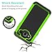 Galaxy Sky Case,Galaxy J3 2016/J3 V Case,Galaxy Express/Amp Case,Galaxy Sol Case, Jeylly Shockproof Dual Layer Armor Defender Scratch Absorbing Hybrid Rubber Plastic Phone Case Cover - Green