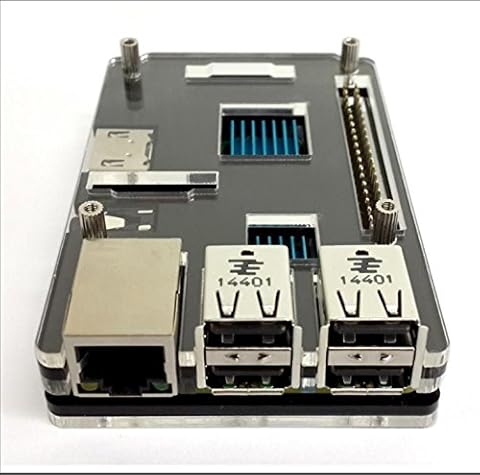 Último Raspberry Pi 2 Modelo B + B Plus Cubierta de caja negra Caja de caja de carcasa Color doble transparente