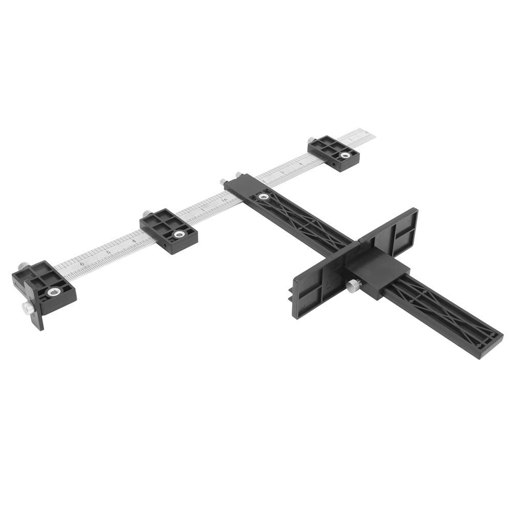 Cabinet Hardware Jig – King Charles Woodworking Drill Guide Tool, Multi-Function Adjustable Dowelling Jig for Precise Wood Drilling, Cabinet & Furniture Making (UK Favourite)