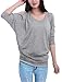 Allegra K Women's Cut out Shoulder Bat Sleeve Blouse