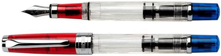 Twsbi Diamond 580 RBT Fountain Pen, Transparent, Blue / Red, M7446070 - EF, Blue/Red - Image 4