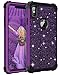 Casetego Compatible with iPhone Xs Max Case,Glitter Sparkle Bling Three Layer Heavy Duty Hybrid Sturdy Shockproof Protective Cover Case for Apple iPhone Xs Max 6.5 inch,Shiny Purple