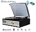 TechPlay ODC19 BK, 3-Speed Turntable & Cassett player W/SD USB, MP3 Encoding System and AM/FM Stereo Radio & built-in speakers