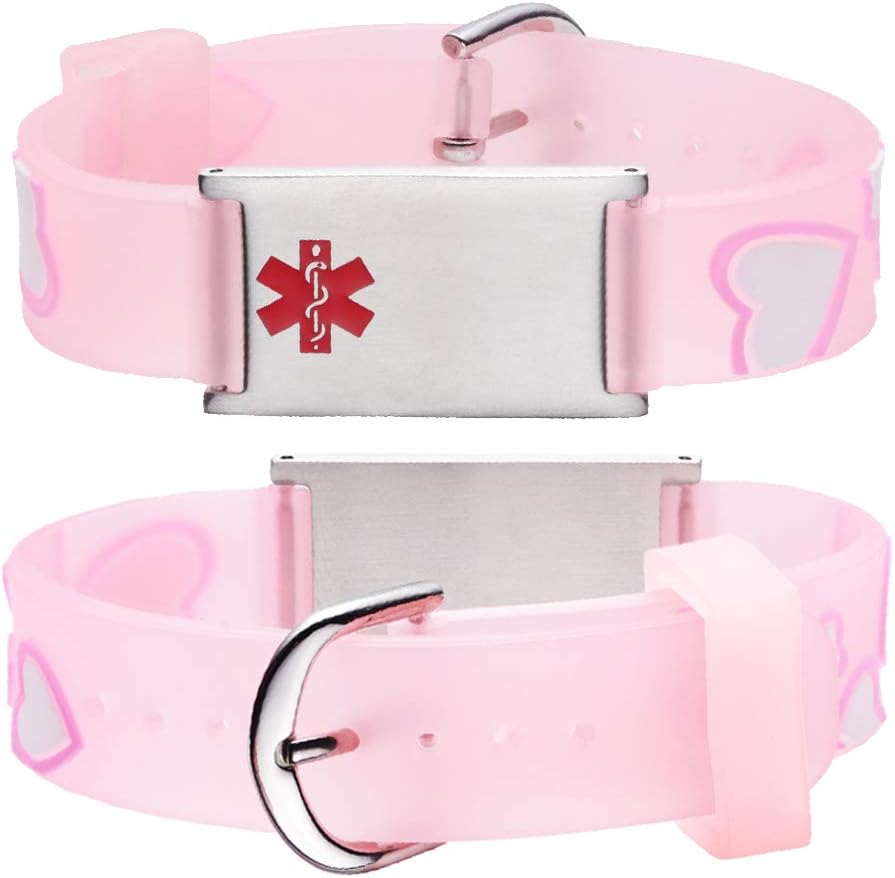 LinnaLove cartoon medical alert id bracelets Parents gift to Son, daughter, brother, sister