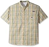 Columbia Men's Big Super Bonehead Classic Long Sleeve Shirt, Safari Varied Plaid, 3X