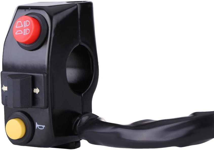 Commutateur Clignotant Moto - 22mm - Pour Guidon - Noir - Compatible 12V