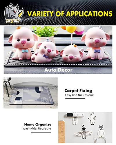 Red Clear Double Sided Tape Heavy Duty Nano Tape Command Strips Tape Bubble Transparent Mounting Adhesive Tape for Walls, Carpets, Pictures,Crafts, Strong Removable Double Stick Tape