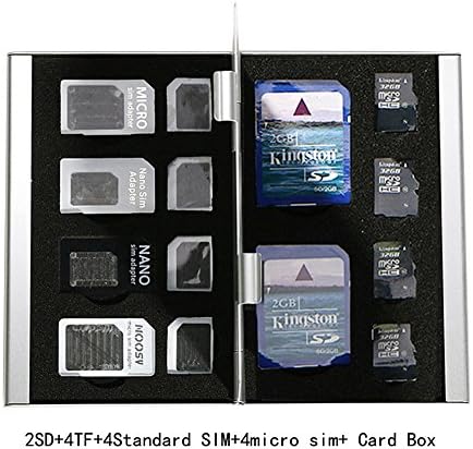 Myymee SD Memory Card Holder Cases for SD/TF/Sim/Micro Sim Cards,with 1 Card Pin