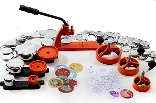 Holiday Special! Multi-size Button Maker Kit with Interchangeable Die / 1", 2-1/4" (2.25") & 3" / Badge Maker Hobby Kit