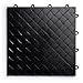 Big Floors RaceDeck Diamond Plate Design, Durable Interlocking Modular Garage Flooring Tile (Black, 48 Pack of 12 x 12