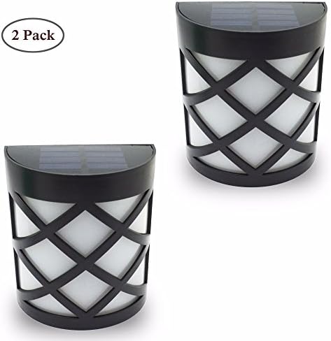 KingYuan LED Solar Light 6 bulbs in Waterproof IP55 Led Sensor Solar Lamp Outdoor Light Path Roof Corridor Wall Lamp Garden Lighting 2PCS White