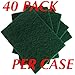 HeRO Dish Scrubber Scouring Pads - Household Scrub Pads for Stove Top Cleaner and Kitchen Scrubbers for Dishes, Cuts Solvents & Greasy Messes, Green 4.5 x 6 inch (Pack of 40)