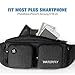 WATERFLY Fanny Pack Waist Bag: Travel Hip Pouch Bum Bag Plus Size Crossbody Fannie Pack Adjustable Belt Waistpack Phanny Fannypack for Man Woman Hiking Walking Jogging