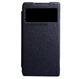 NILLKIN Sparkle PU Leather Flip Window Wake Up Cover Case for ZTE Nubia Z5S, Black